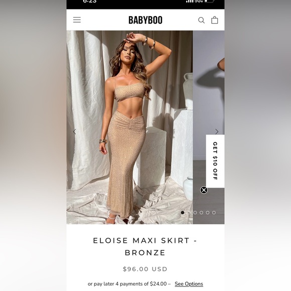 Babyboo Dresses & Skirts - NWT BABYBOO GOLD SPARKLE 2 PIECE SET